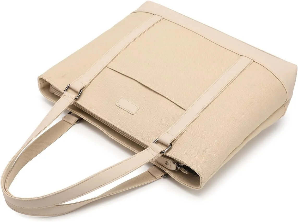 Large Tote Bags for Women 15.6 Inch Laptop Bag Lightweight Canvas Professional Work Briefcase