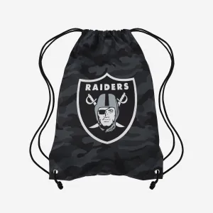 Las Vegas Raiders Big Logo Camo Drawstring Backpack