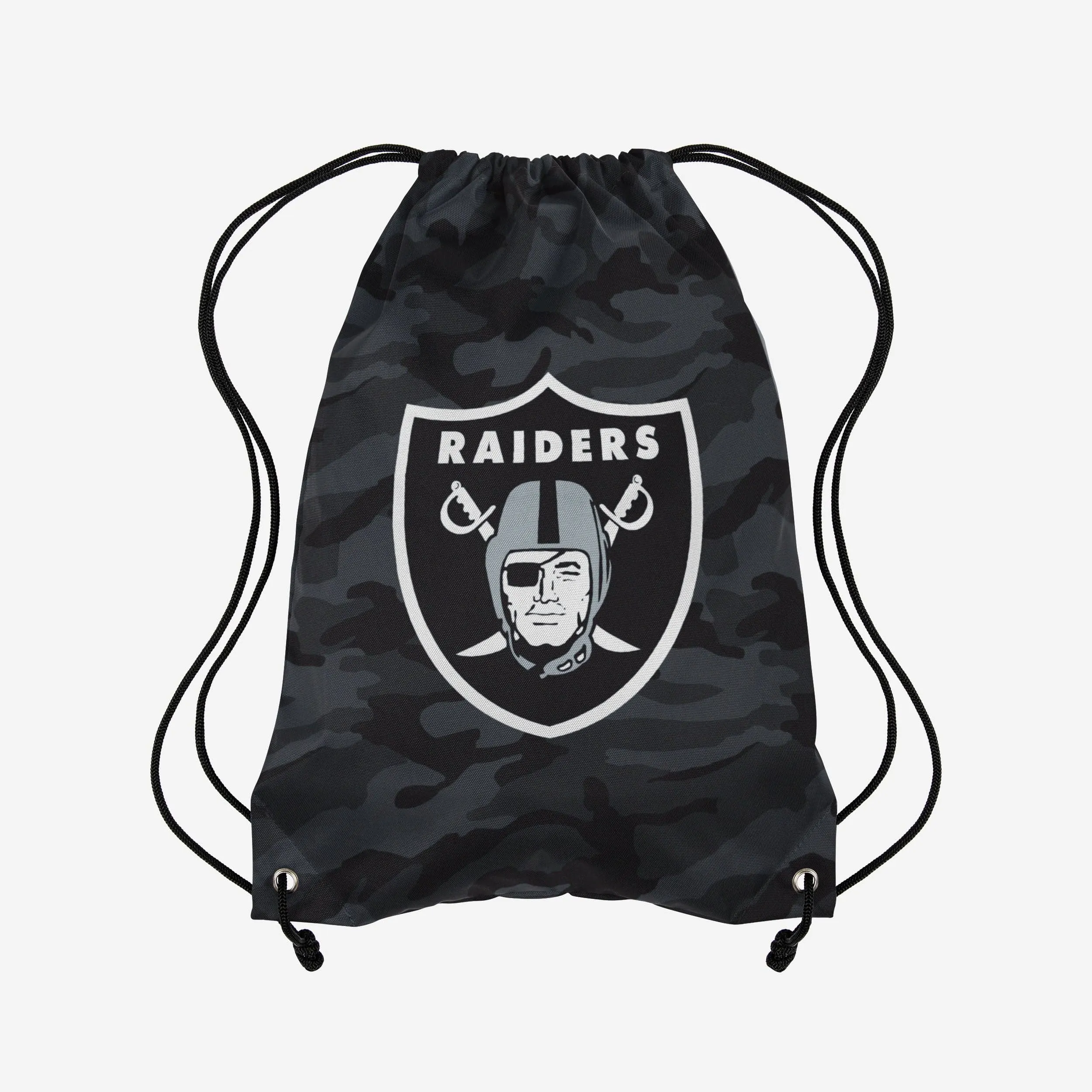 Las Vegas Raiders Big Logo Camo Drawstring Backpack