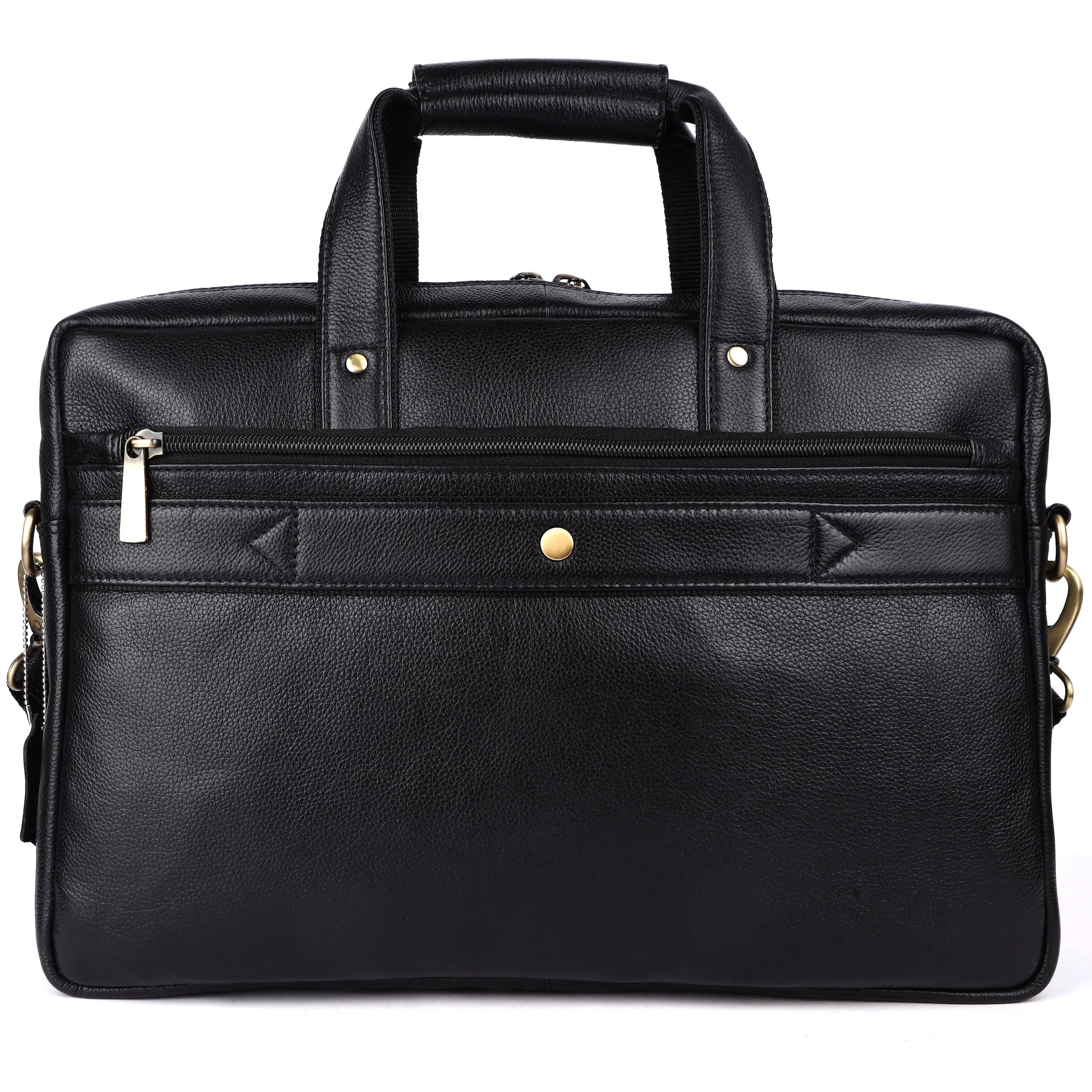Laveri® Genuine Leather Laptop Messenger bag #2816 Black