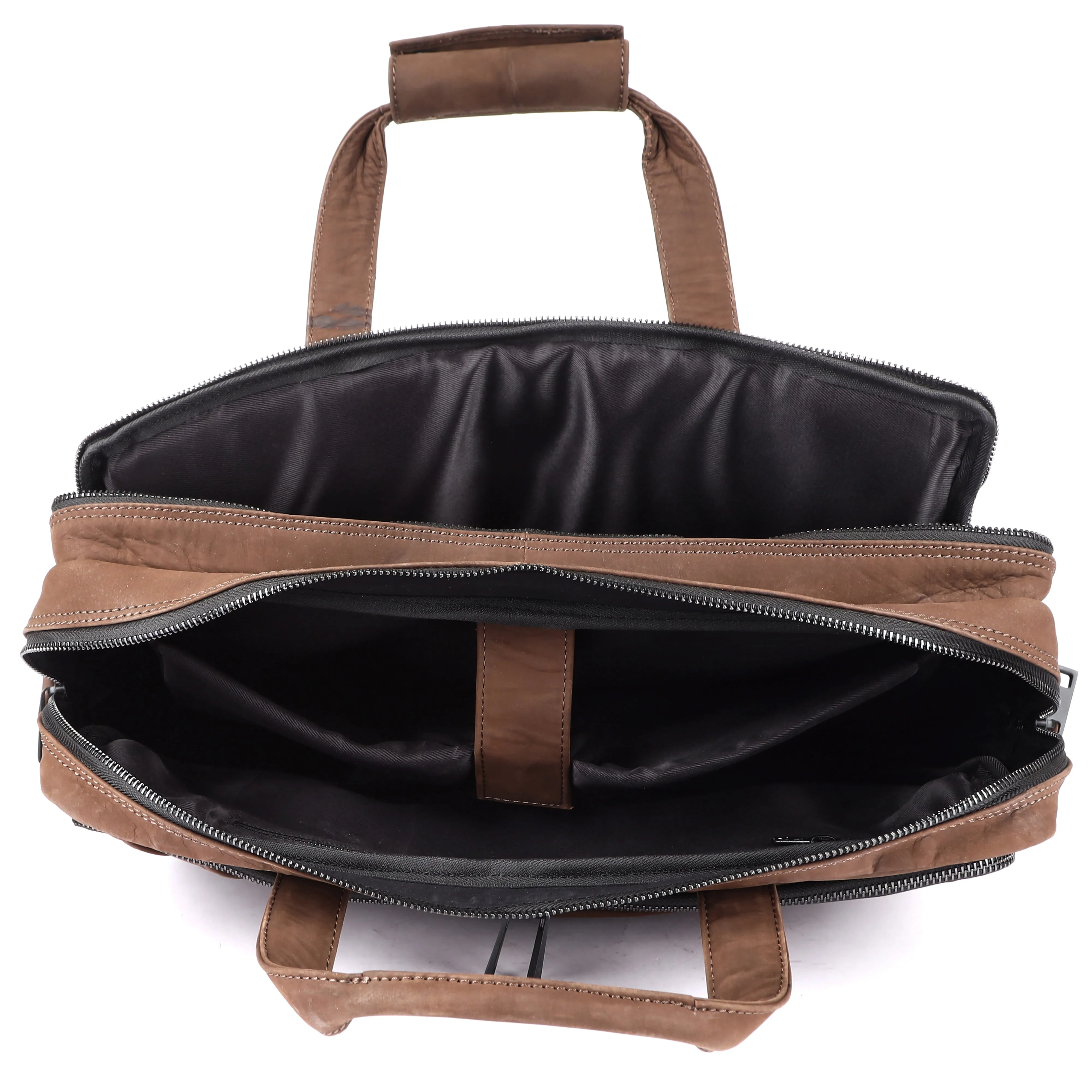 Laveri Genuine Leather Office Laptop Bag (BRN-HUNTER)