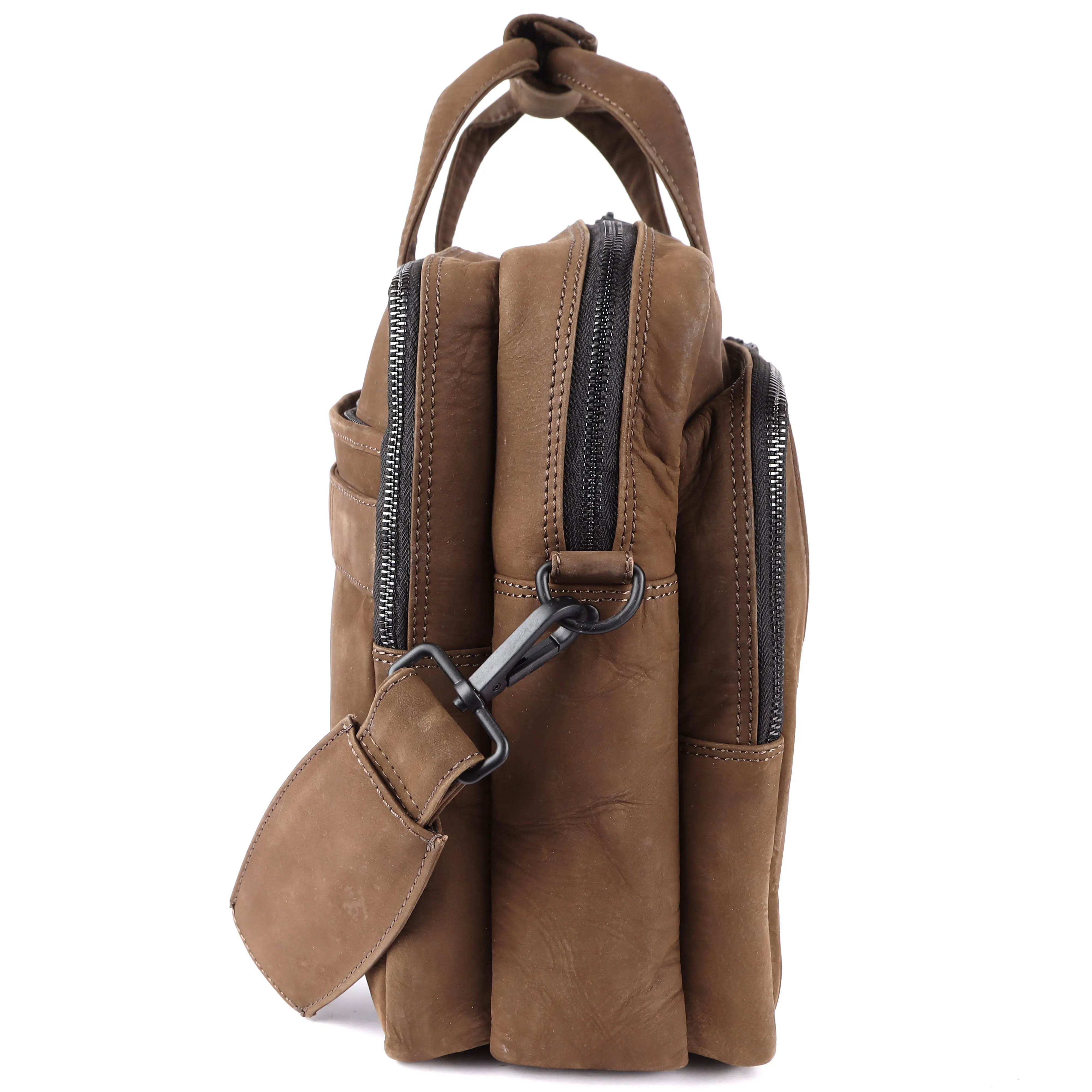 Laveri Genuine Leather Office Laptop Bag (BRN-HUNTER)