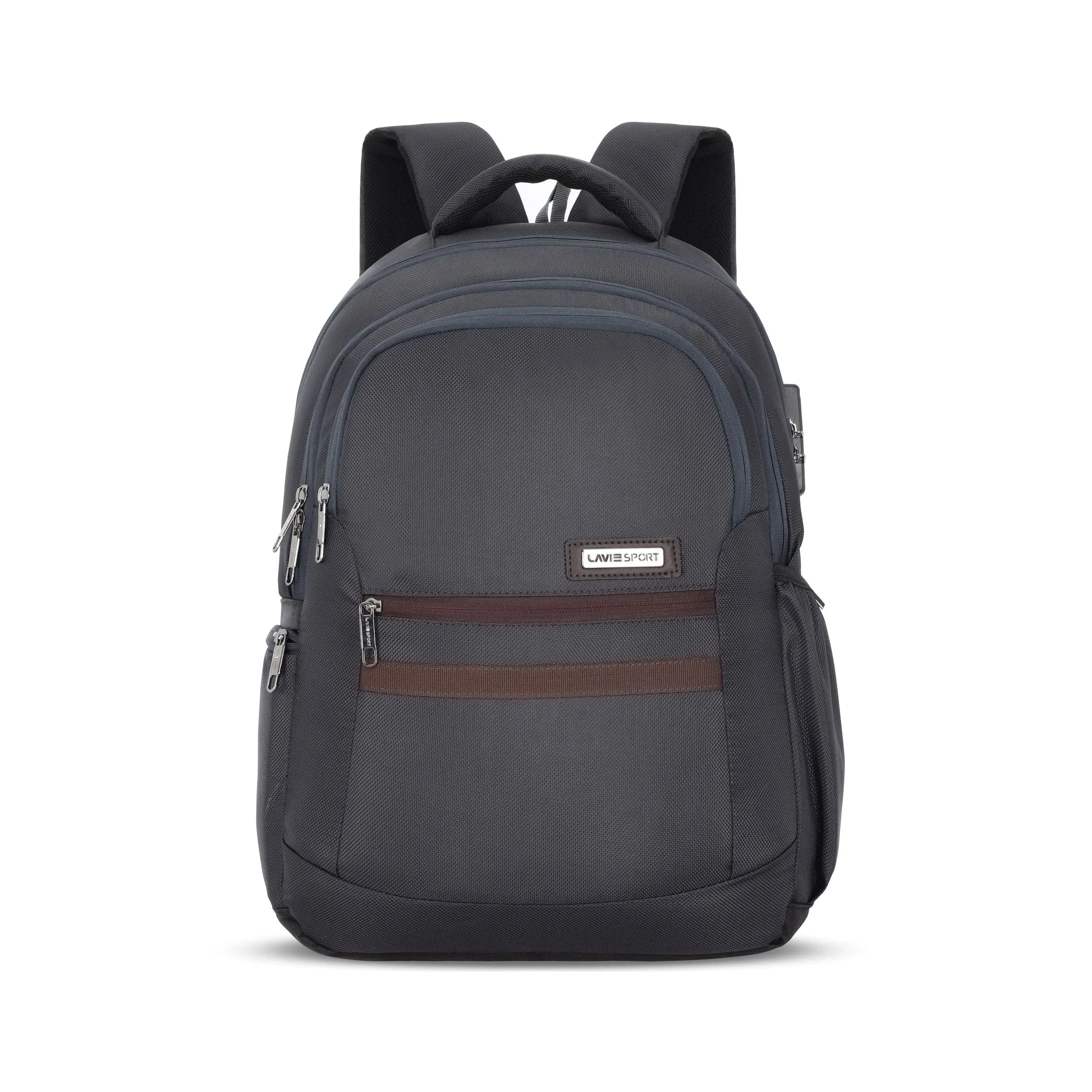 Lavie Sport Esteem Backpack Laptop Compatiable 34L For Men & Women |Boys & Girls (Charcoal Blue)