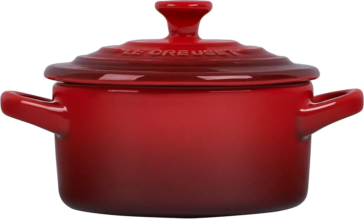 Le Creuset Stoneware Mini Round Cocotte, 8 oz., Cerise