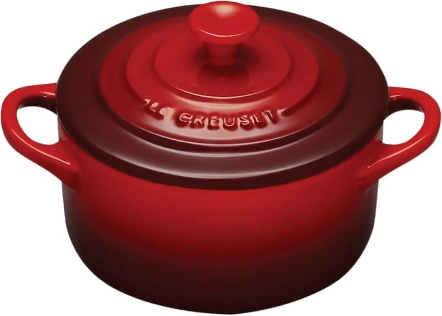Le Creuset Stoneware Mini Round Cocotte, 8 oz., Cerise