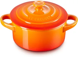 Le Creuset Stoneware Mini Round Cocotte, 8 oz., Flame