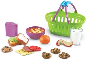 Learning Resources New Sprouts Lunch Basket, Pretend Play Food, 18 Piece Set, Ages 18 mos 