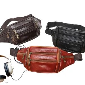Leather Chest Shoulder Fashion Waist Bags Wallet Men S Waterproof Fanny Pack Multi-Pocket Running Travel Bag Black New 2025 High for Reliable Electronic Component, Precision, Stable Performance
