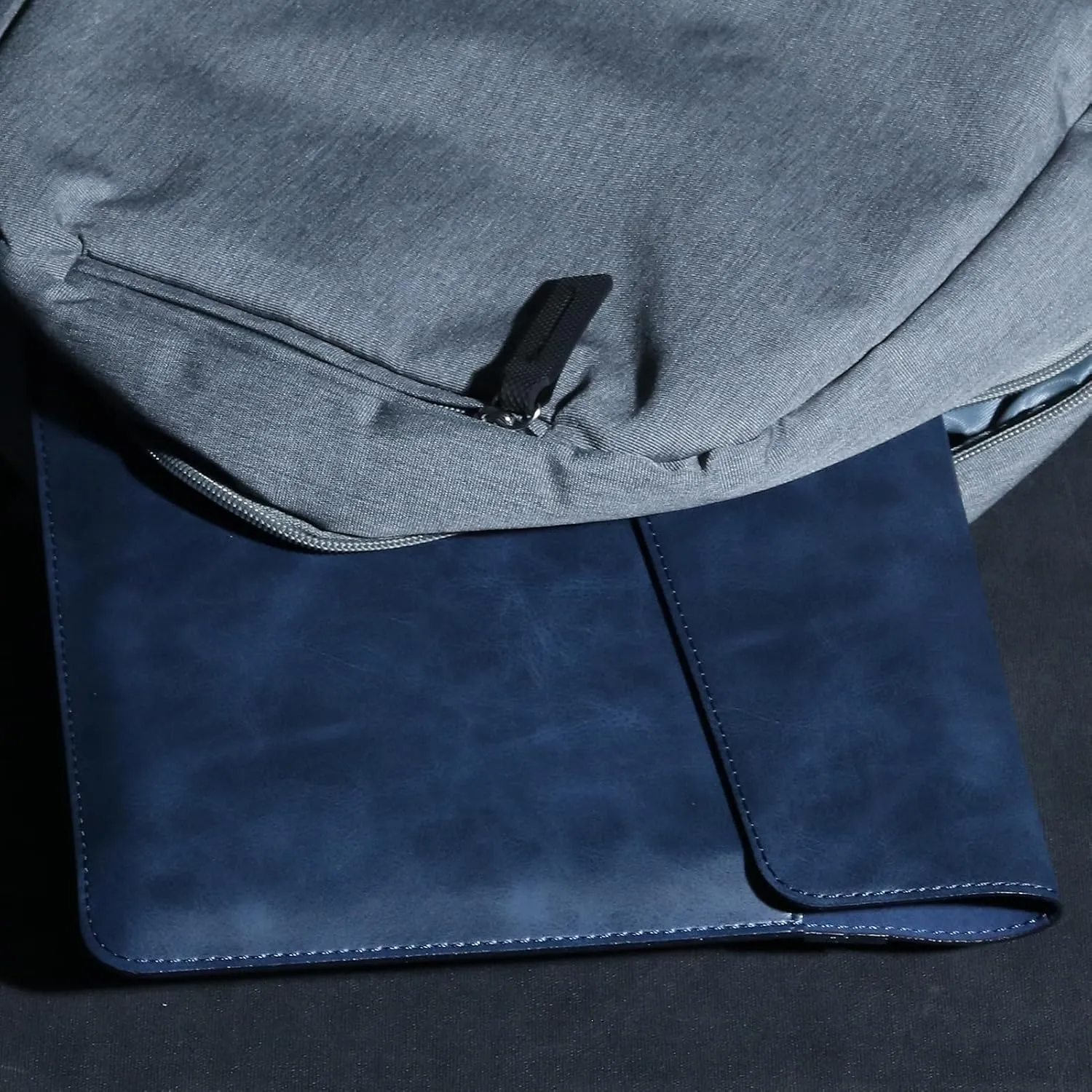 Leather Laptop Sleeve for MacBook Pro 16 Inch M3 M2 Laptop Case,Slim and Durable Waterproof Protective Bag for 15-16 Inch Notebook Computer Cover,Blue
