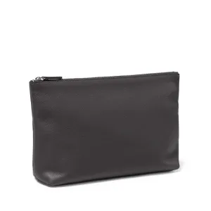 Leatherology Black Onyx Leatherology Large Accessories Pouch - Ideal travel size, Interior zipped pocket, Self-standing design