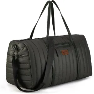 Lee Quilted Travel Duffel Bag for Women, Large Soft Puffy Lightweight Weekender Gym Bag with Adjustable Strap Water-Resistant Overnight Carry On Bag for Trips Sport Airplane Hospital