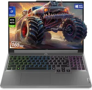 Lenovo Legion 5i Gaming Laptop, Intel i7-14650HX, 32 GB DDR5 RAM, 2 TB PCIe SSD, 16" WQXGA (2560x1600) 165Hz Display, Nvidia G-Force RTX 4070, 4-Zone RGB Backlit Keyboard, W11 Pro, Luna Grey