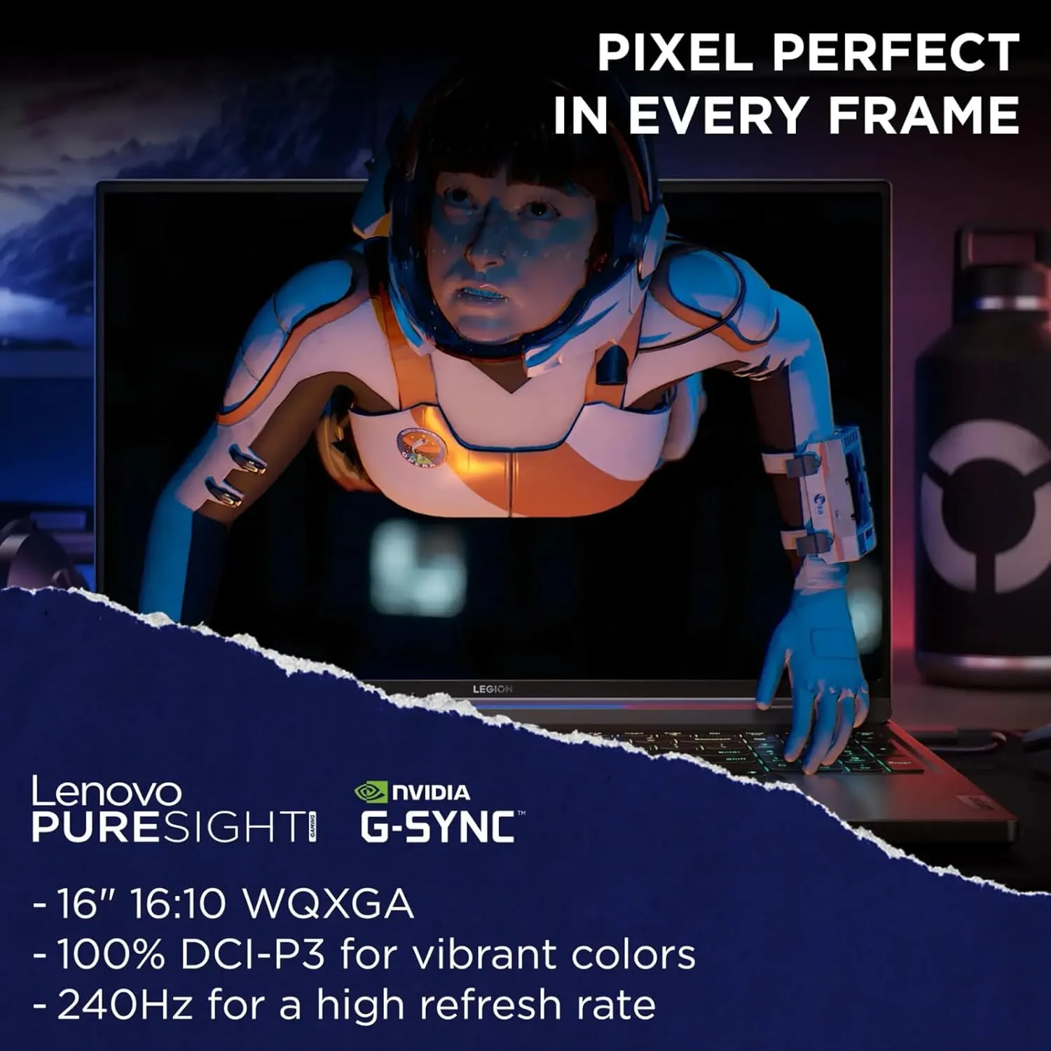 Lenovo Legion 7i Gaming Laptop - with Ms Office, 16" WQXGA IPS 240Hz, Intel 20-Core i7-14700HX, GeForce RTX 4060, Backlit KB, Fingerprint, Win11 Pro, DVD Drive(32GB DDR5, 2TB SSD)
