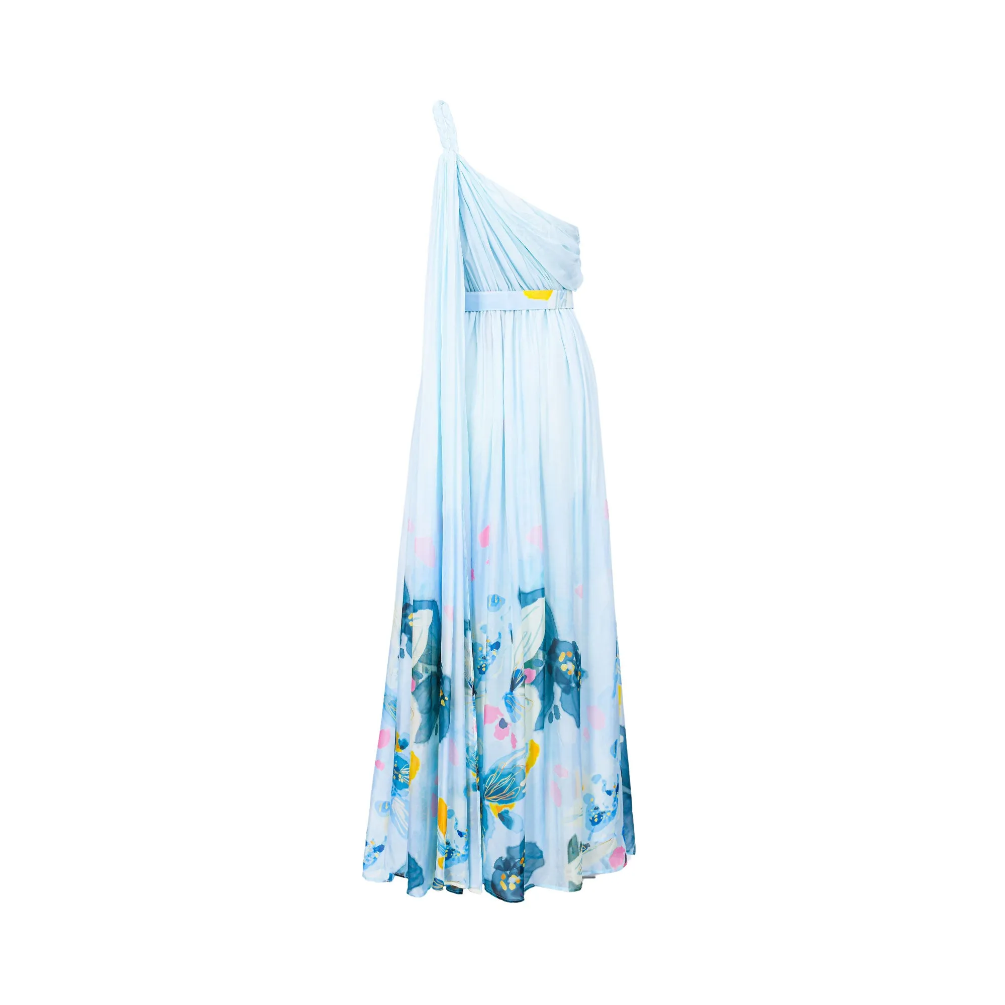 Leo Lin Women's Adriana One Shoulder Maxi Dress Tranquility Print