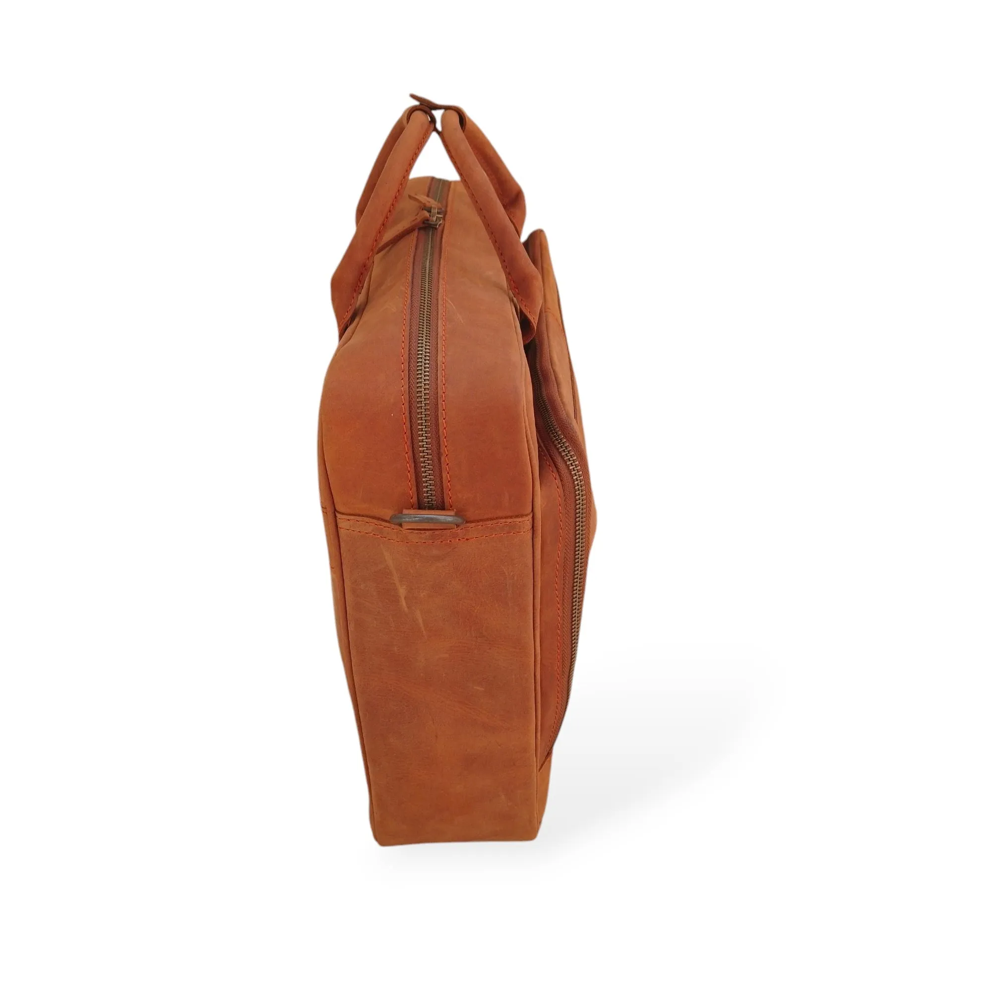 Light Brown Leather Briefcase, Laptop Bag 14,15,16 inch