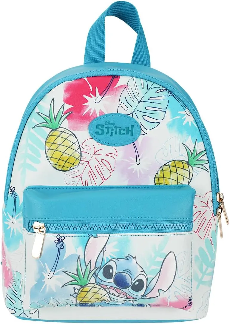 Lilo & Stitch Stitch With Pineapple Faux Leather 11.5" Mini Backpack