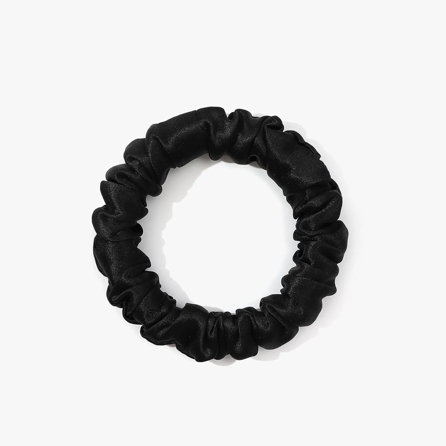 LILYSILK 9 Pack 100 Real Mulberry Silk Scrunchies Black for Women Mini- Colorful Hair Bow Ties- Girls- Unique Bobble Elastics Hair Scrunchy- Soft Cute