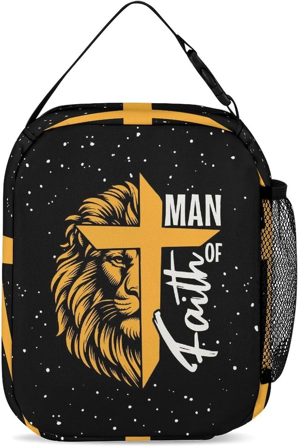 Lion Backpack with Lunch Box & Pencil Case, 16 Inch Cute Lions Themed Bookbag, Adjustable Lightweight Large Capacity, Colorful Daily Casual Backpacks Set with Lunch Bag