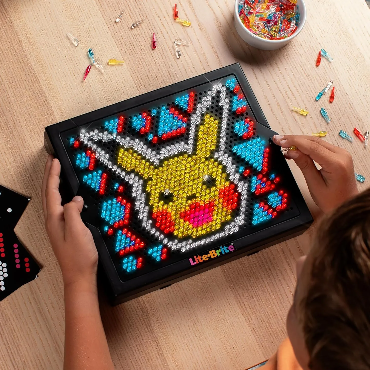 Lite Brite Super Bright HD, Pokemon Edition - Creative Retro Light-Up Screen – Educational Play for Children, Enhances Creativity, Gift for Boys and Girls Ages 6 