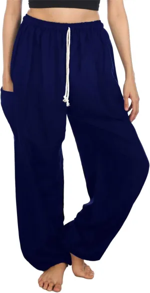 LOFBAZ Harem Pants for Women S-4XL Plus Yoga Boho Hippie Beach Travel Lounge PJs