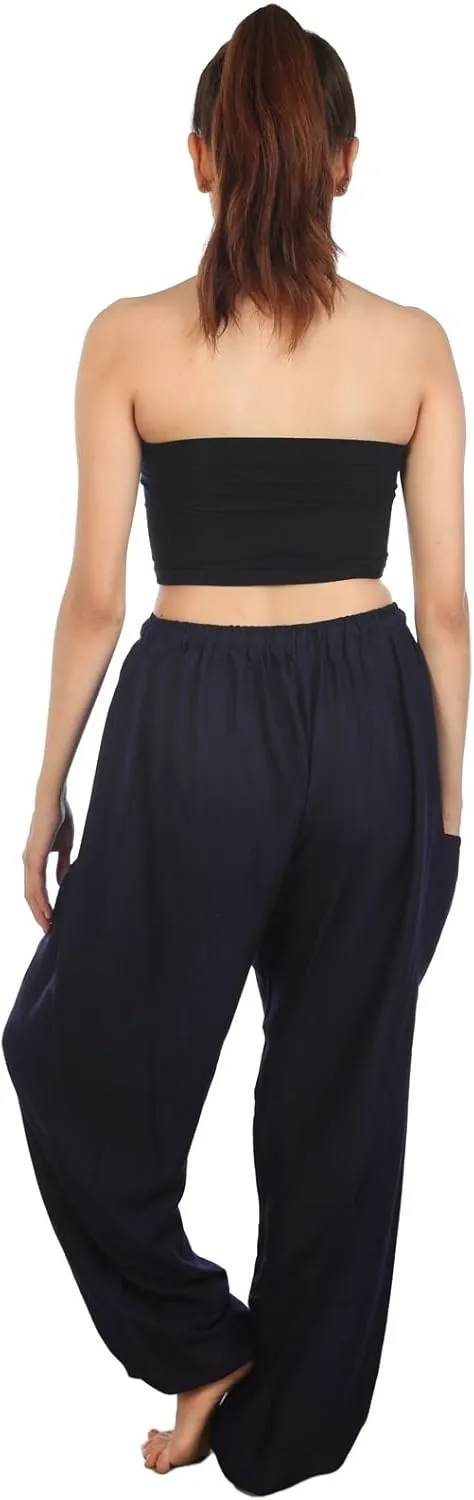 LOFBAZ Harem Pants for Women S-4XL Plus Yoga Boho Hippie Beach Travel Lounge PJs