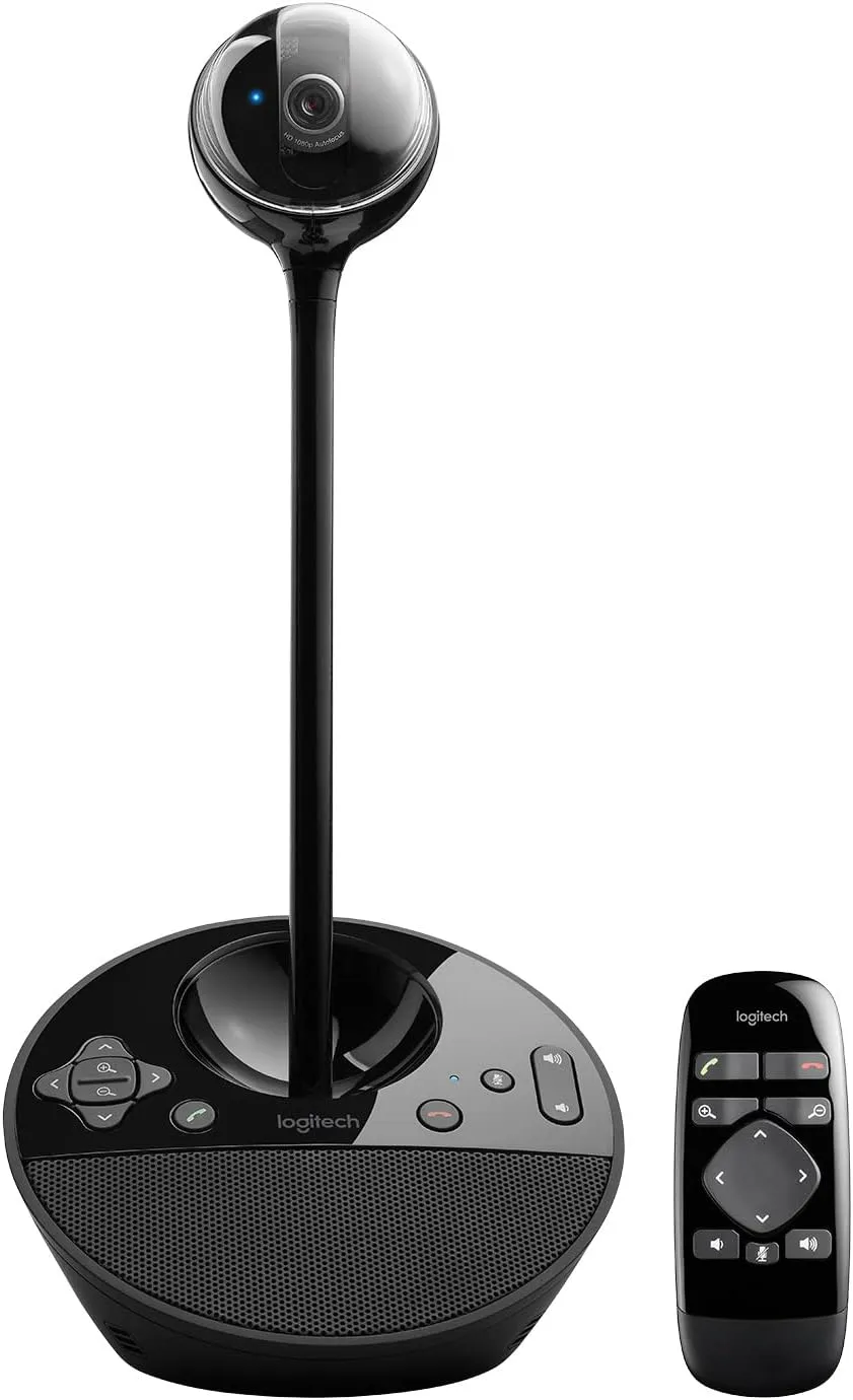 Logitech BCC950 Desktop Video Conferencing Solution, Full HD 1080p B23 Video Calling, Hi-Definition Webcam, Speakerphone with Noise-Reducing Mic, For Skype, WebEx, Zoom PC/Mac/Laptop/Macbook - Black