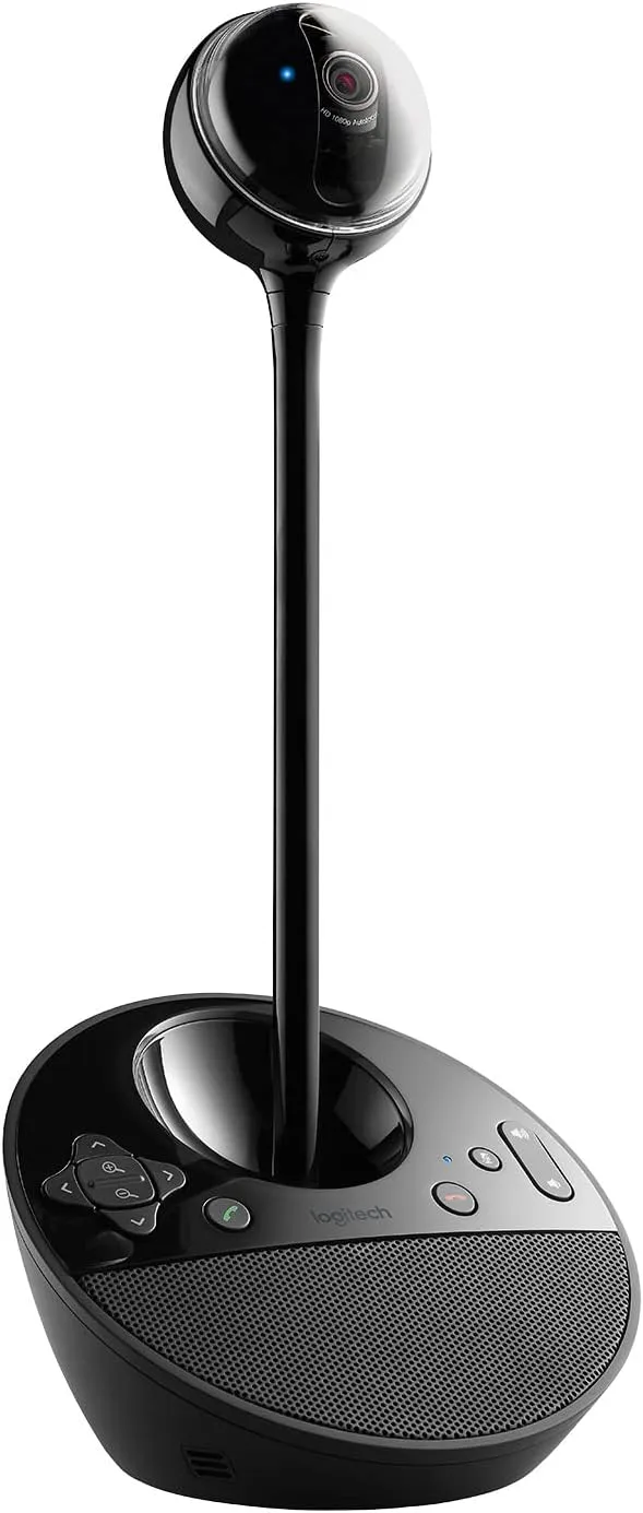 Logitech BCC950 Desktop Video Conferencing Solution, Full HD 1080p B23 Video Calling, Hi-Definition Webcam, Speakerphone with Noise-Reducing Mic, For Skype, WebEx, Zoom PC/Mac/Laptop/Macbook - Black