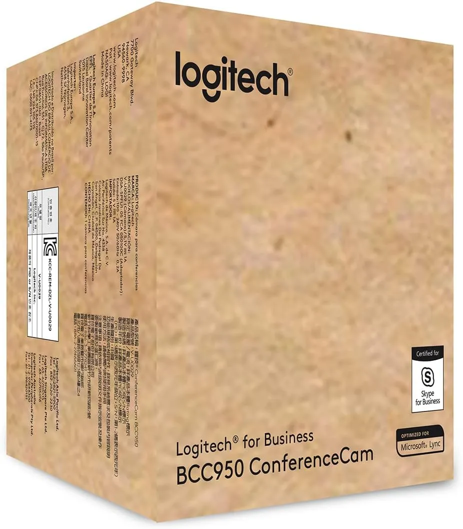 Logitech BCC950 Desktop Video Conferencing Solution, Full HD 1080p B23 Video Calling, Hi-Definition Webcam, Speakerphone with Noise-Reducing Mic, For Skype, WebEx, Zoom PC/Mac/Laptop/Macbook - Black
