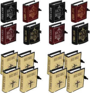 LOGOFUN 24pcs Mini Bible Pocket Book 1:12 Scale Miniatures Dollhouse Books Tiny Books for Dollhouse Bookshelf Library Furniture Accessories