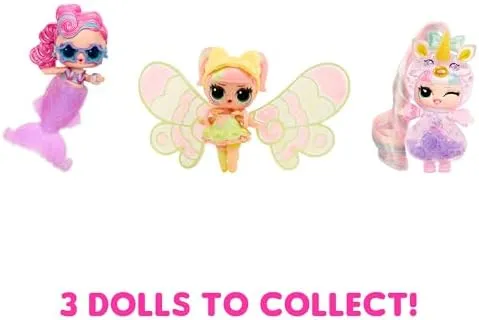 LOL Surprise Tots Just Add Water 3-Pack with 3 Make-Your-Own Fantasy Dolls and 25  Surprises to UNbox Including Mermaid, Fairy, and Unicorn Dolls and Magical Crafts – Great Gift for Kids Ages 4 