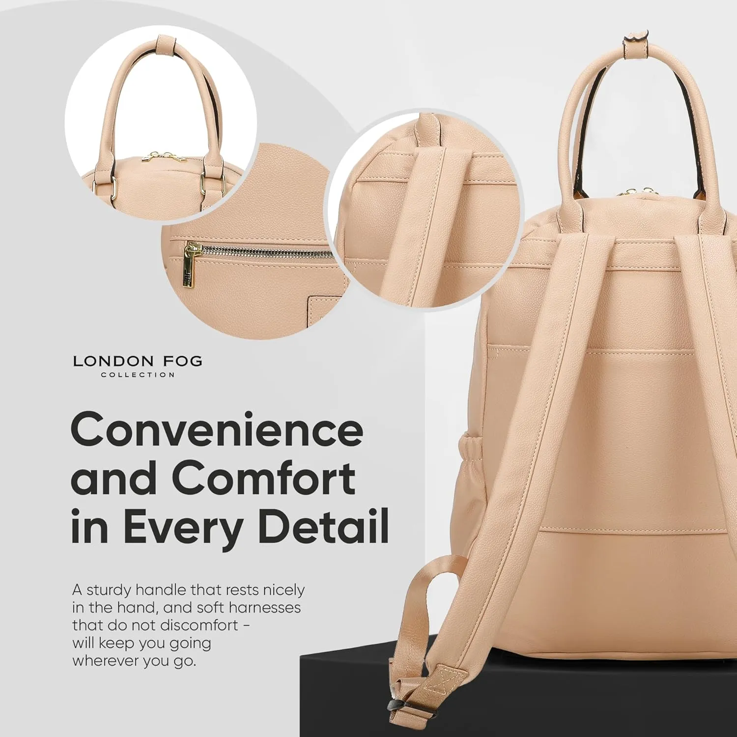 LONDON FOG - Backpack | Travel Backpack for Women | Purse | Laptop Backpack | Crossbody Bag and Wallet Set | Set of 3