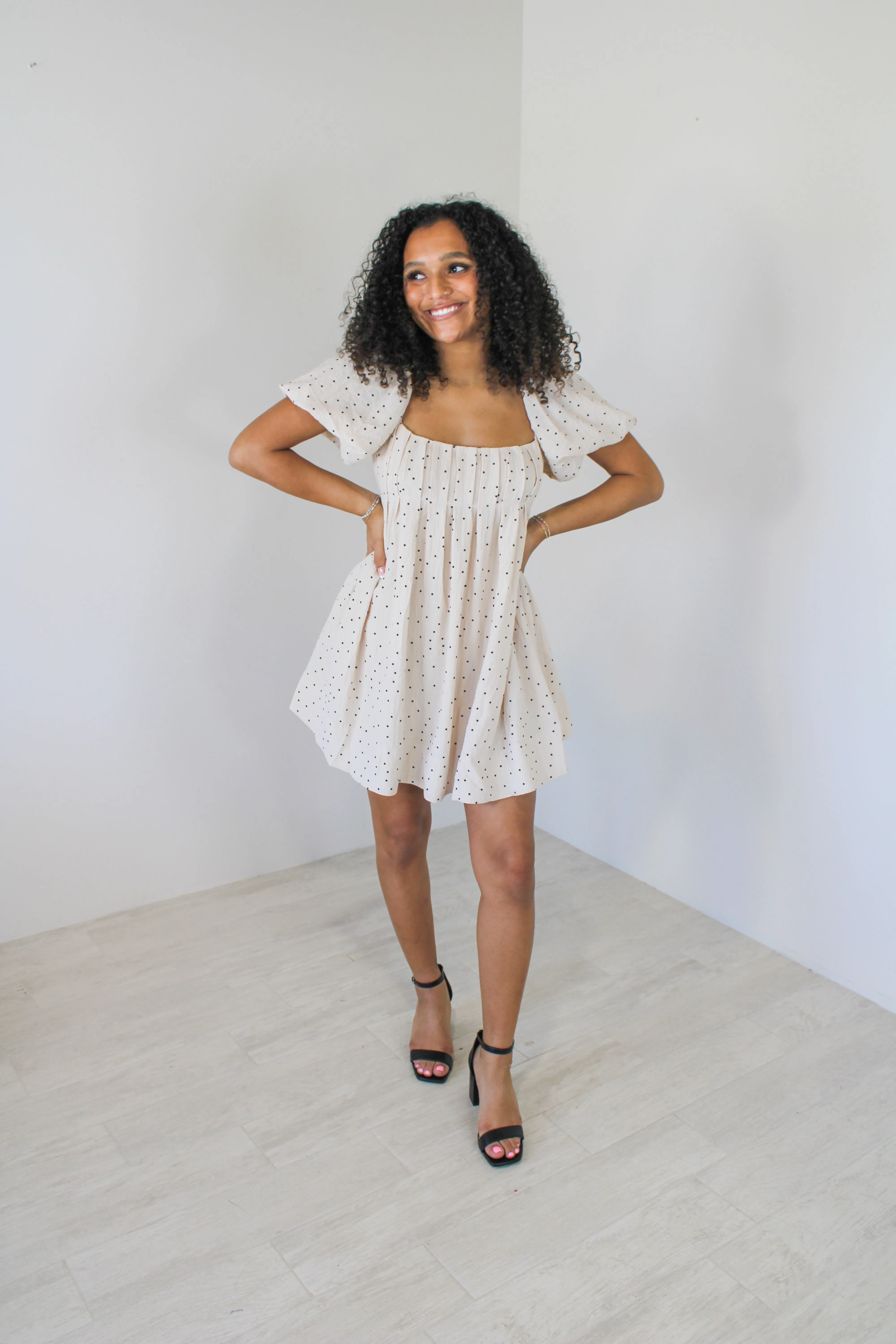 Look Back Charming Polka Dot Dress