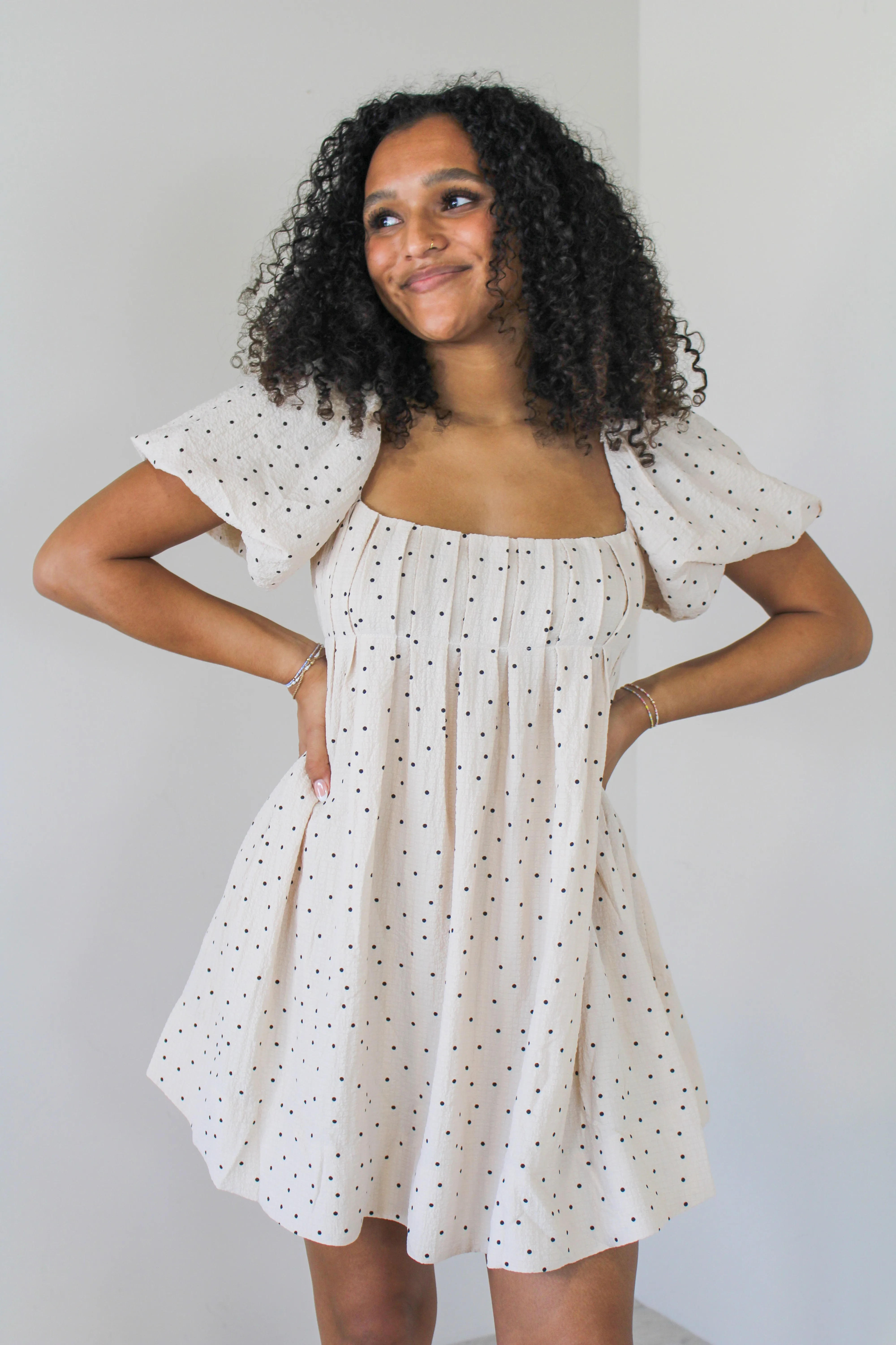 Look Back Charming Polka Dot Dress