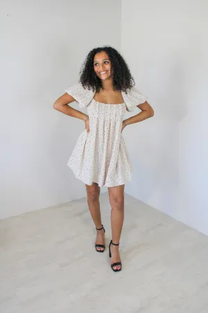 Look Back Charming Polka Dot Dress