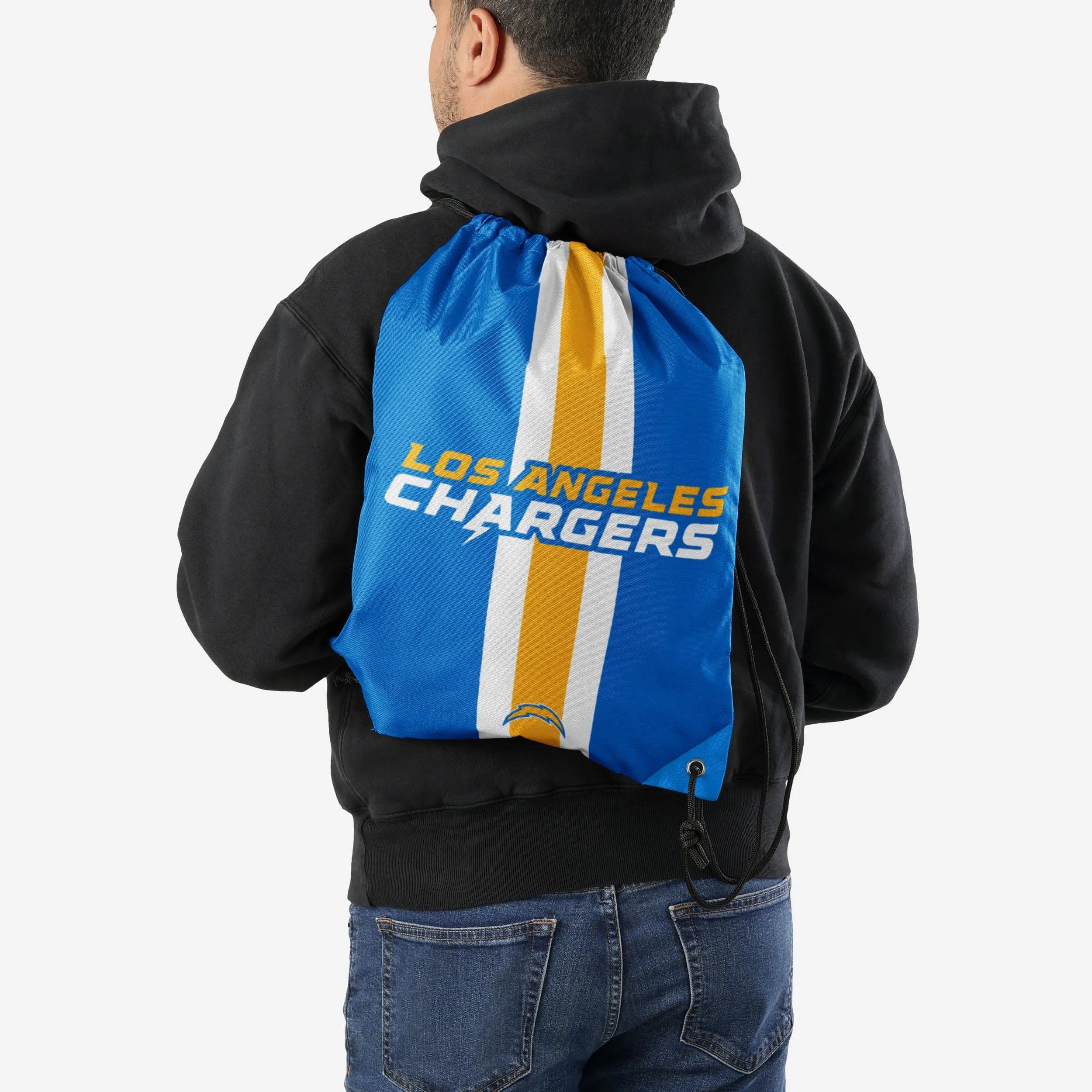 Los Angeles Chargers Team Stripe Wordmark Drawstring Backpack