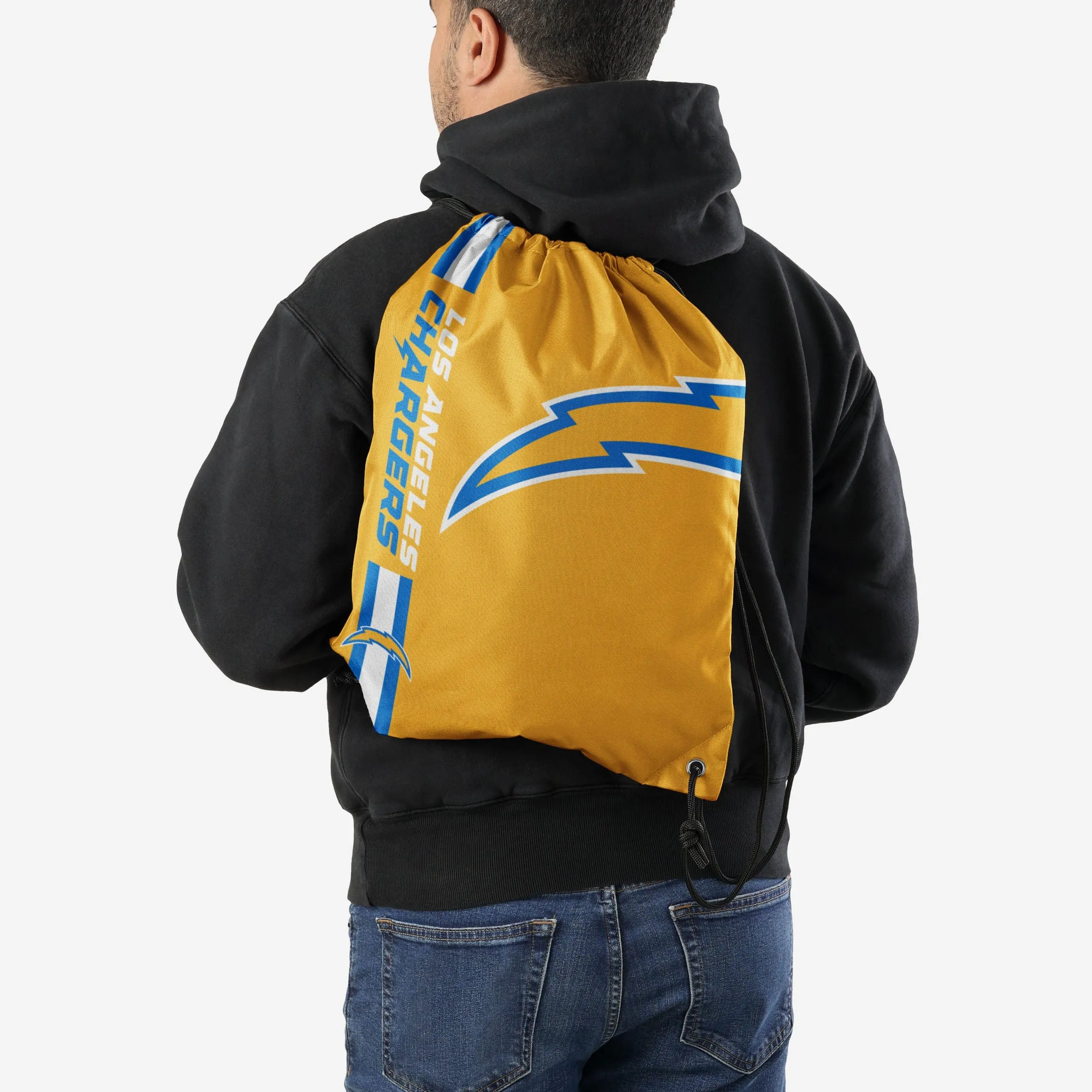 Los Angeles Chargers Yellow Alternate Color Big Logo Drawstring Backpack
