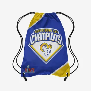 Los Angeles Rams Super Bowl LVI Champions Team Color Drawstring Backpack