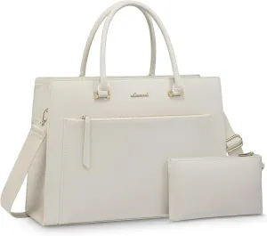 LOVEVOOK Laptop Bag for Women 15.6 Inch Tote Work Bag Leather Computer Briefcase Waterproof Business Teacher Office Handbag