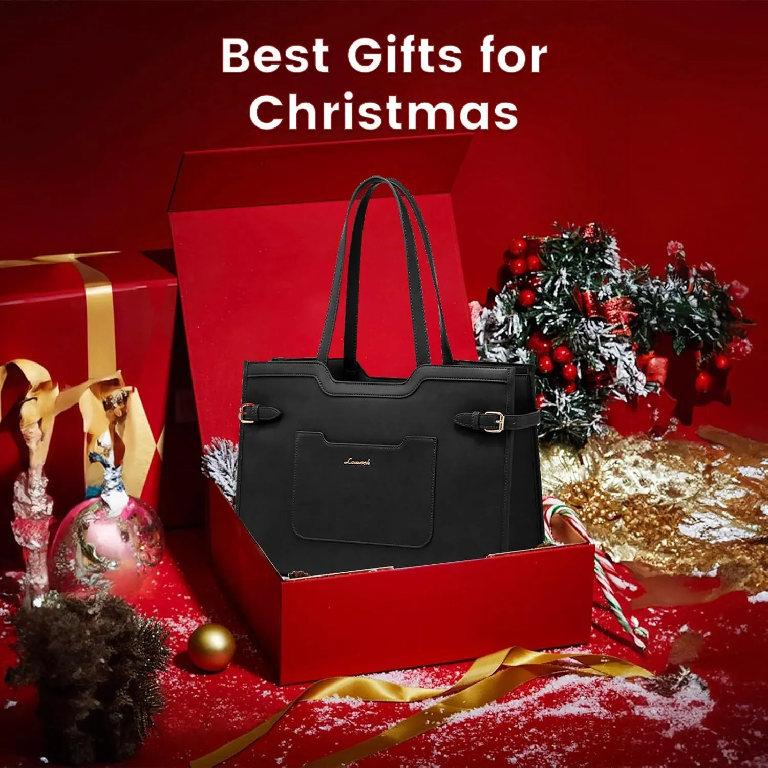LOVEVOOK Laptop Bag for Women 17.3 Inch Laptop Tote Bag Leather Work Bags for Women Professional Computer bag