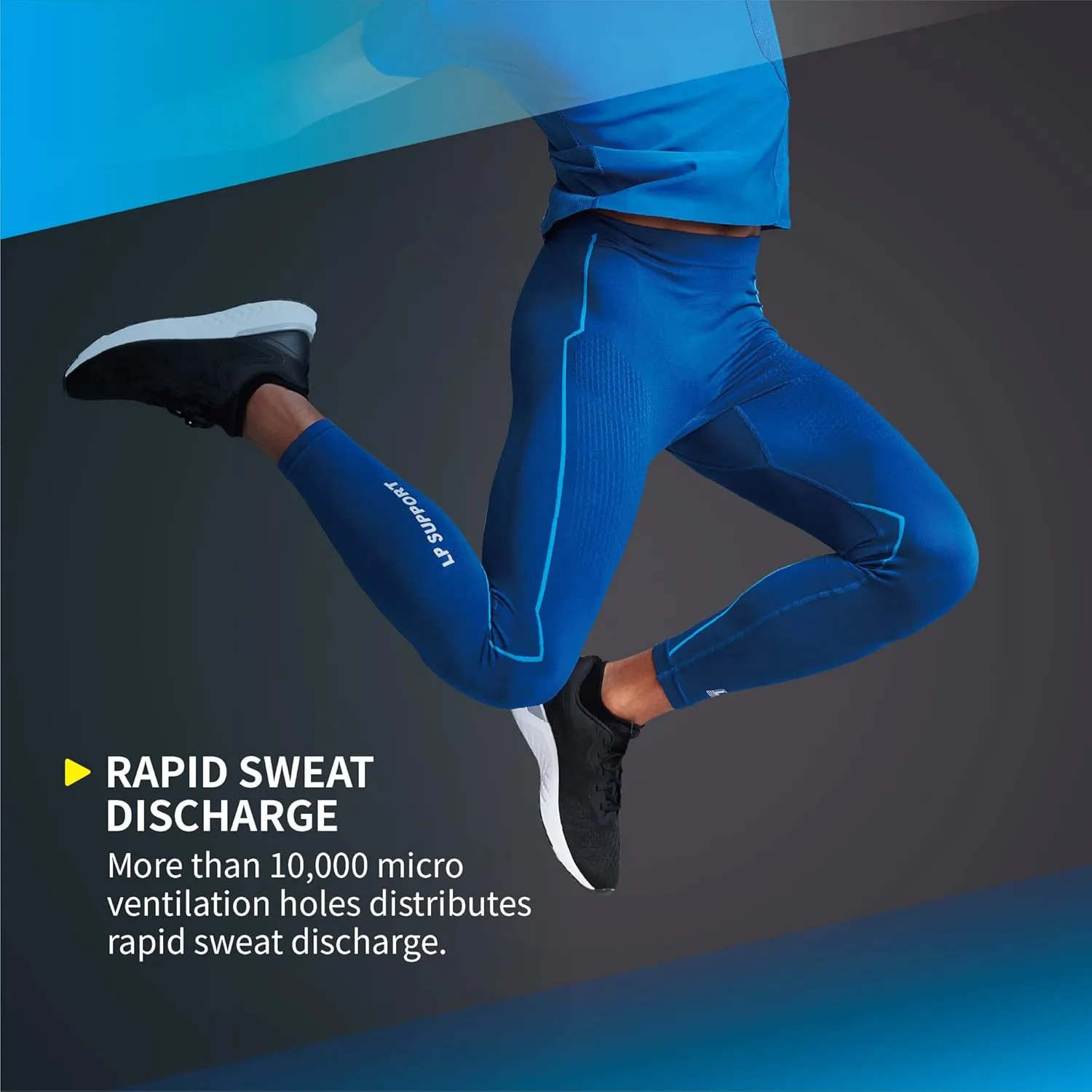 LP SUPPORT Men's AIR Compression Long Tights Fitness Compression Wear - Cool and Dry Sculpting Shapewear Fit Tights