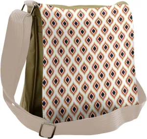 Lunarable Ikat Messenger Bag, Indigenous Aztec Exotic Design, Unisex Cross-body