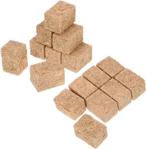 LUOZZY 16Pcs Mini Hay Bales Miniature Hayrick Figurines Autumn Harvest Tiny Straw Hay DIY Layout Props for Farm Village Dollhouse Accessories