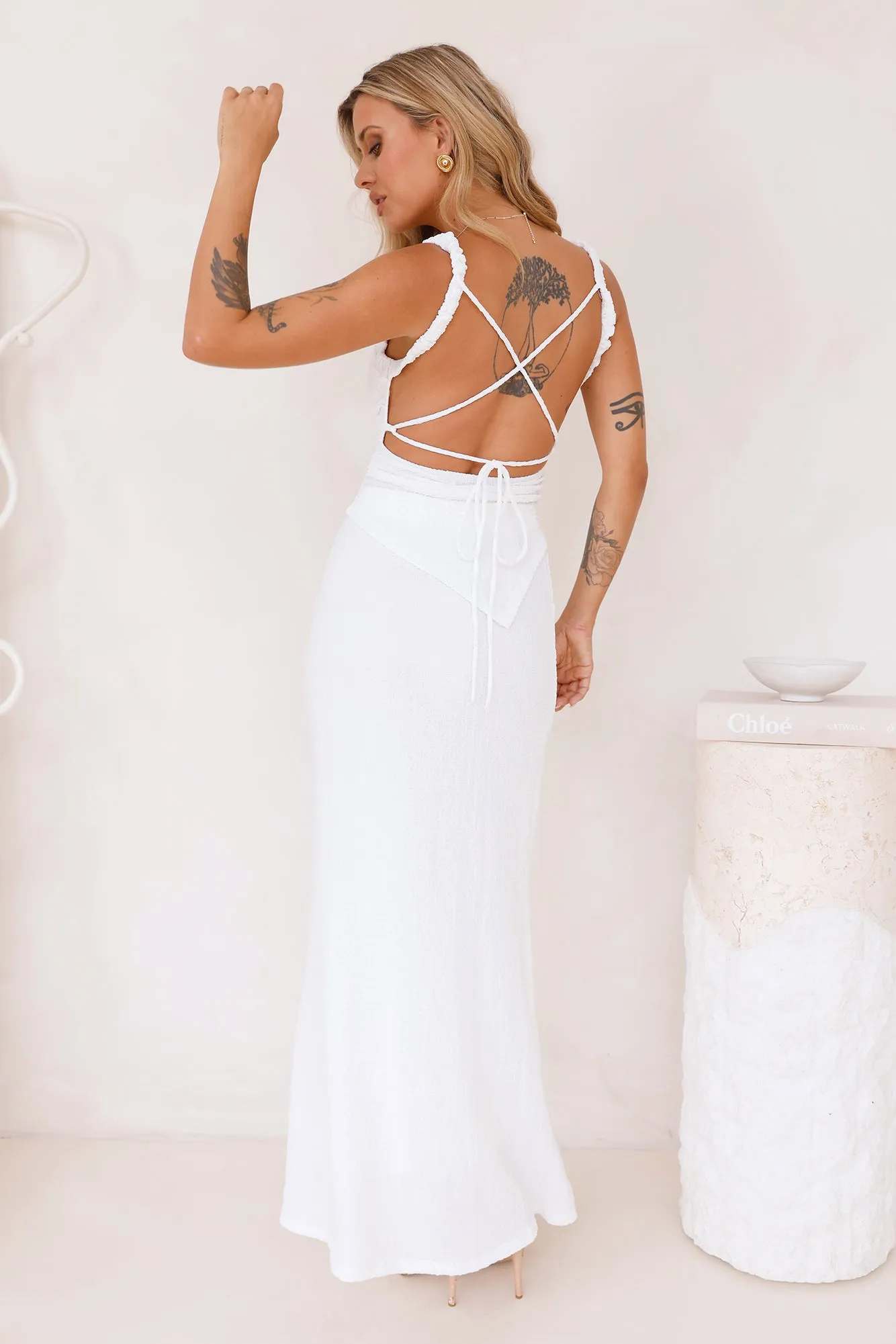 Lush Tropics Top White