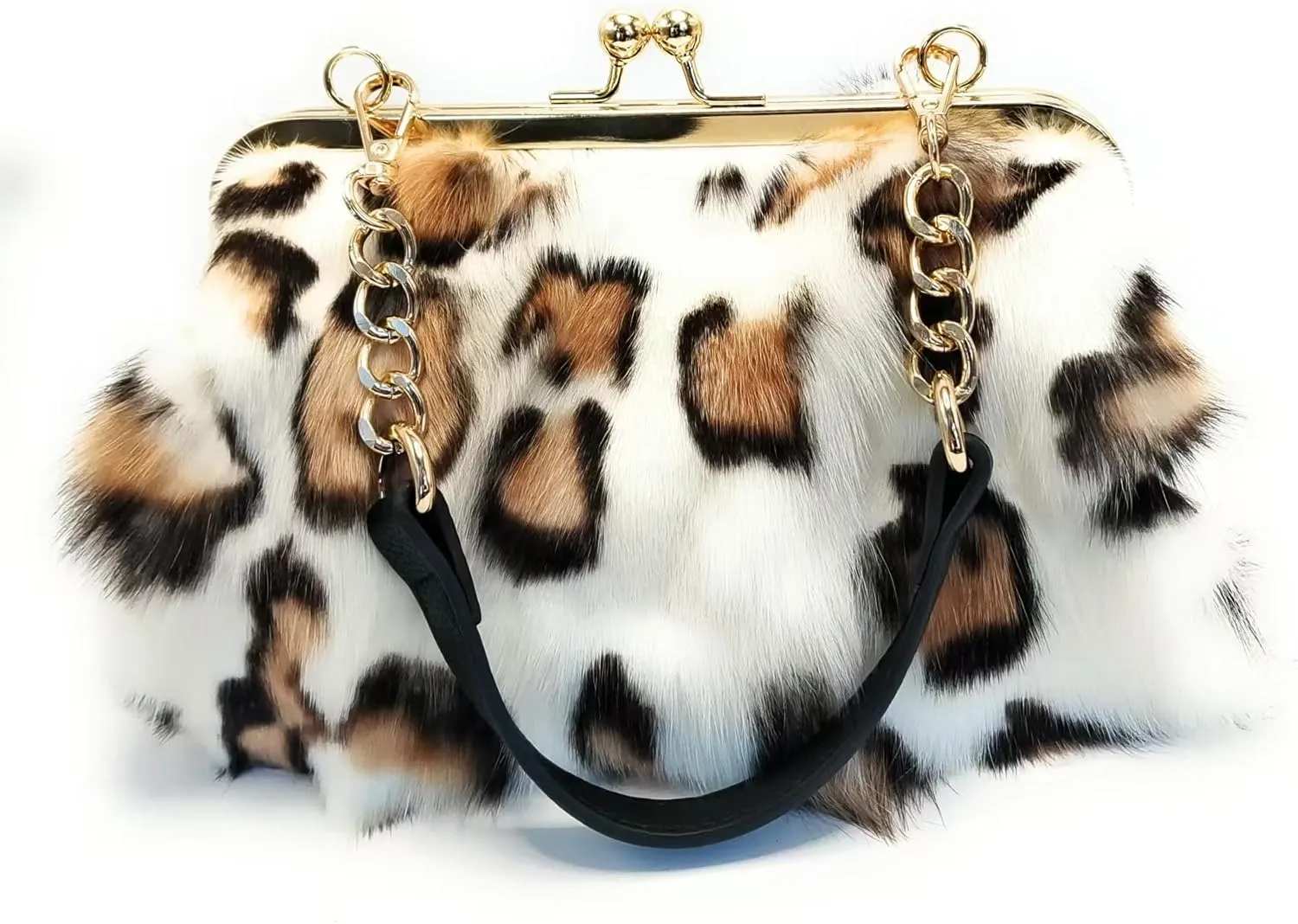 Luxurious Real Fox Fur Handbag - Elegant Winter Accessory