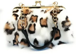Luxurious Real Fox Fur Handbag - Elegant Winter Accessory