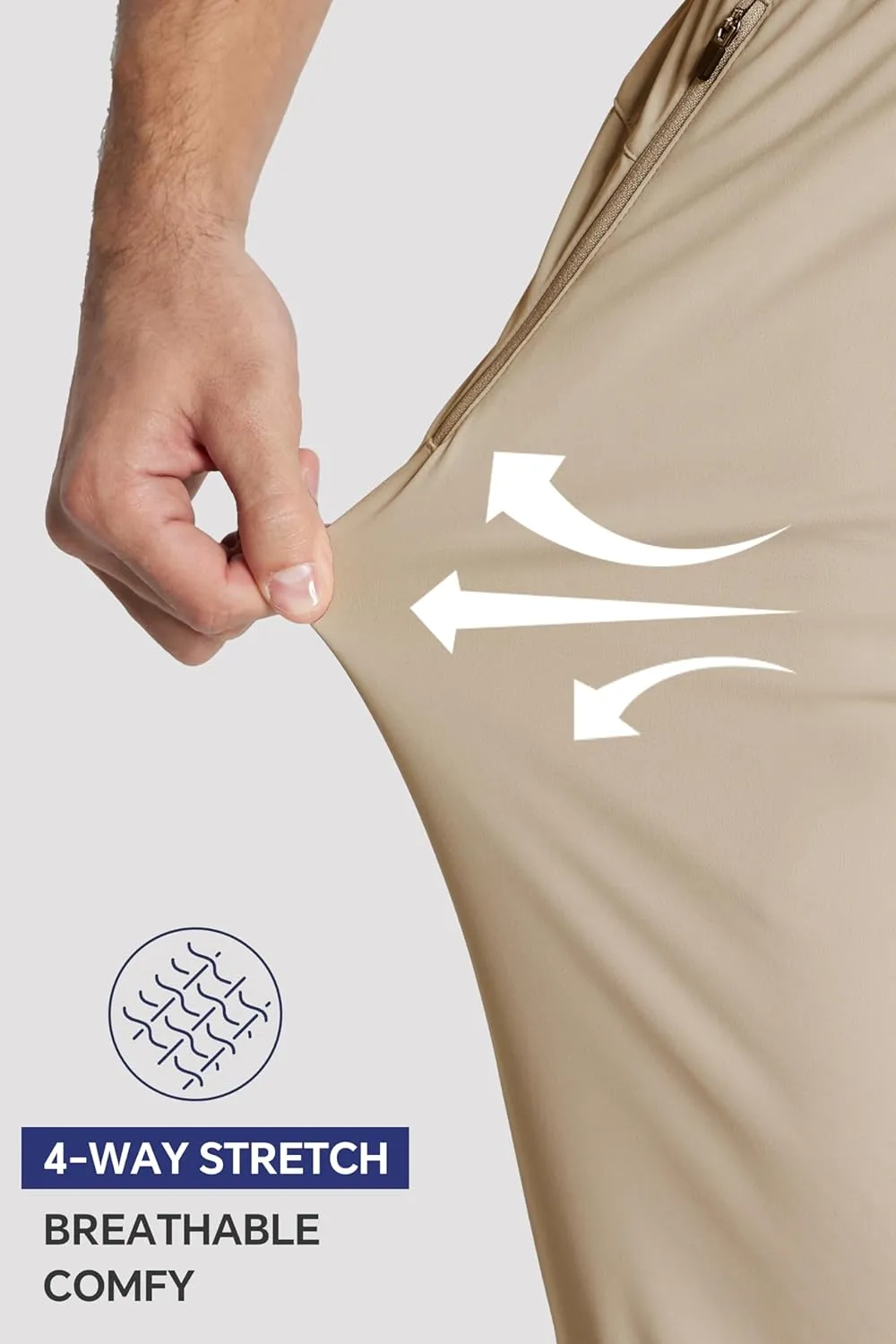 M MAROAUT Men's Performance Joggers with Zipper Pockets, Stretch Sweatpants for Gym Workout Track Running Athletic Pants