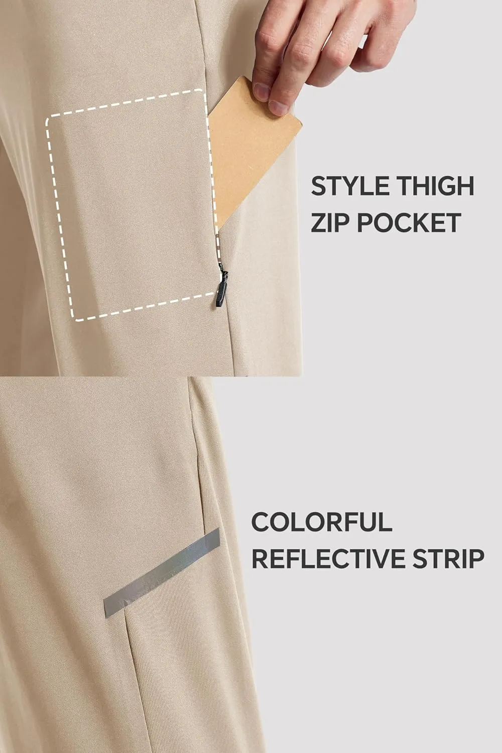 M MAROAUT Men's Performance Joggers with Zipper Pockets, Stretch Sweatpants for Gym Workout Track Running Athletic Pants