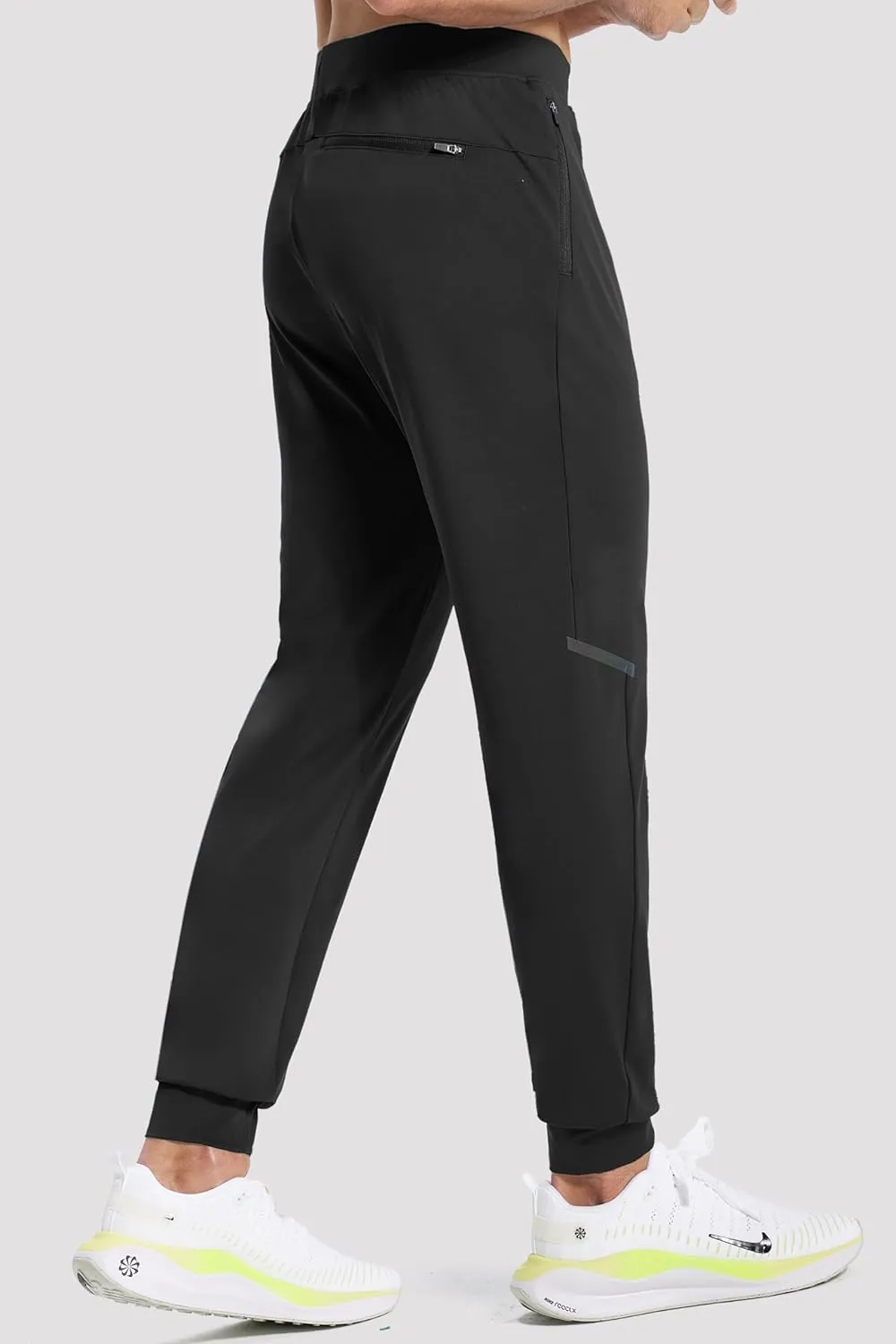 M MAROAUT Men's Performance Joggers with Zipper Pockets, Stretch Sweatpants for Gym Workout Track Running Athletic Pants