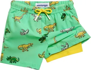 maamgic Boys Swim Trunks with Compression Liner Stretch Boy Swim Shorts Toddler Bathing Suit Swimsuit