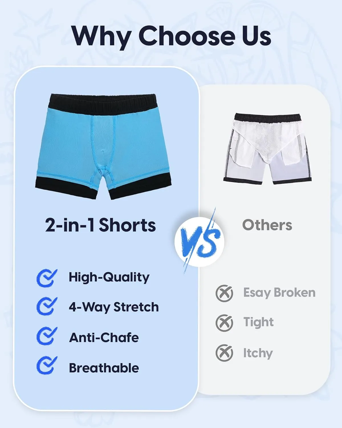 maamgic Boys Swim Trunks with Compression Liner Stretch Boy Swim Shorts Toddler Bathing Suit Swimsuit